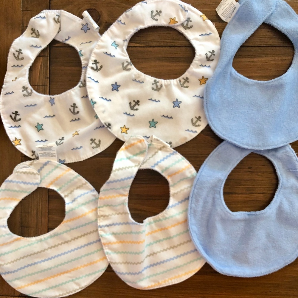 6 Nautical Bibs